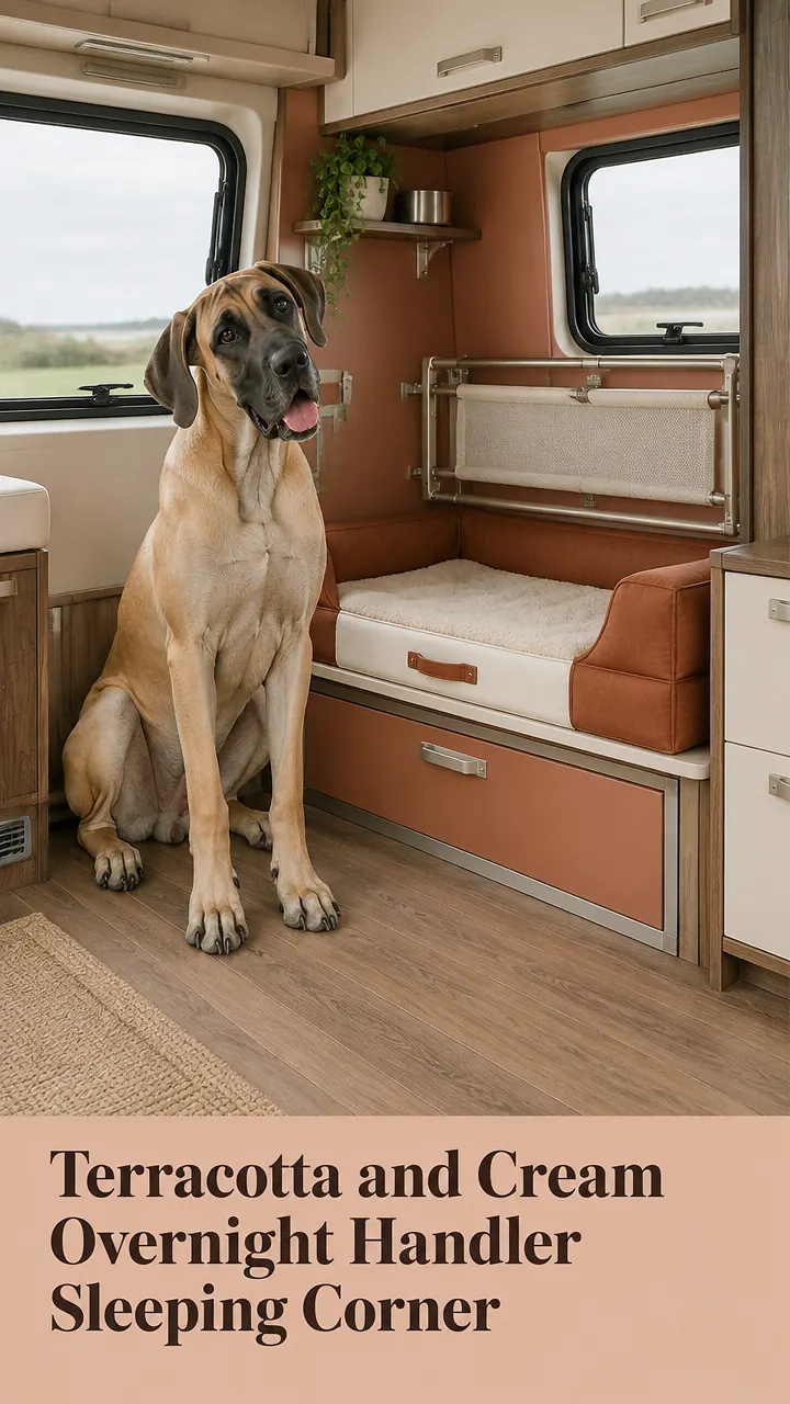 Terracotta and Cream Overnight Handler Sleeping Corner