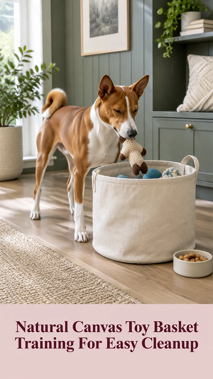 Natural Canvas Toy Basket Training For Easy Cleanup