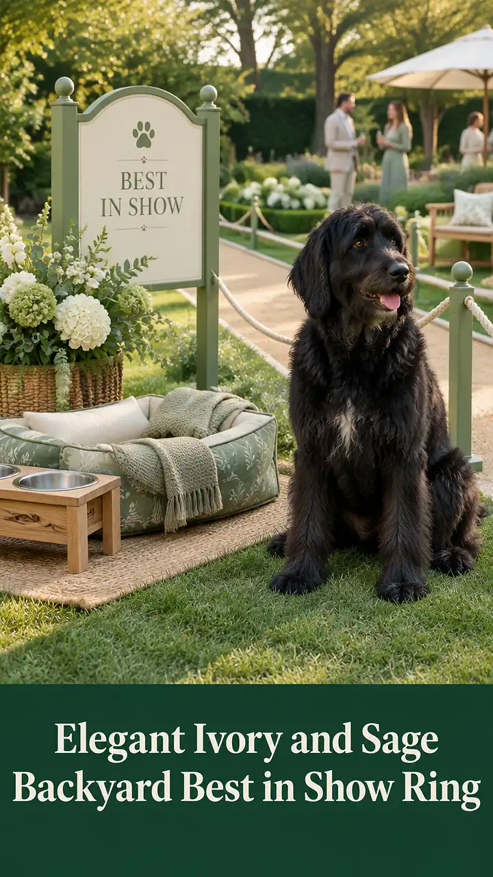 Elegant Ivory and Sage Backyard Best in Show Ring