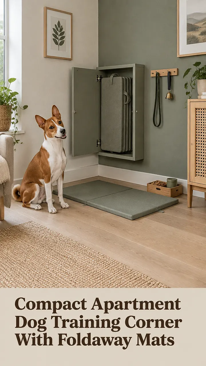 Compact Apartment Dog Training Corner With Foldaway Mats