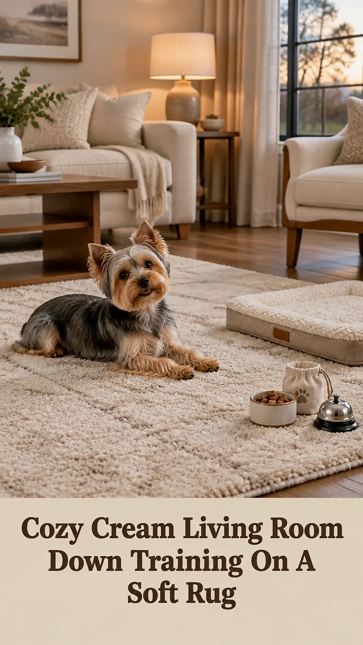 Cozy Cream Living Room Down Training On A Soft Rug