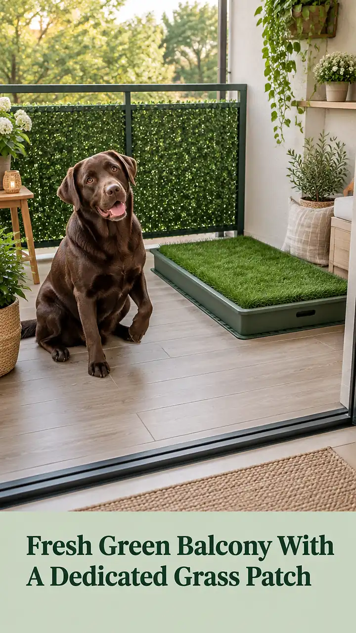 Fresh Green Balcony With A Dedicated Grass Patch