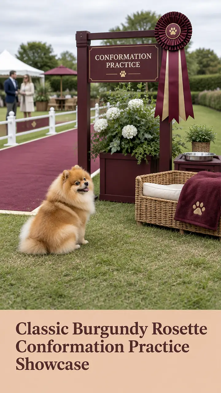 Classic Burgundy Rosette Conformation Practice Showcase