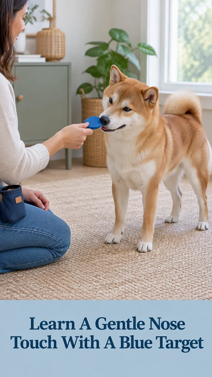 Learn A Gentle Nose Touch With A Blue Target