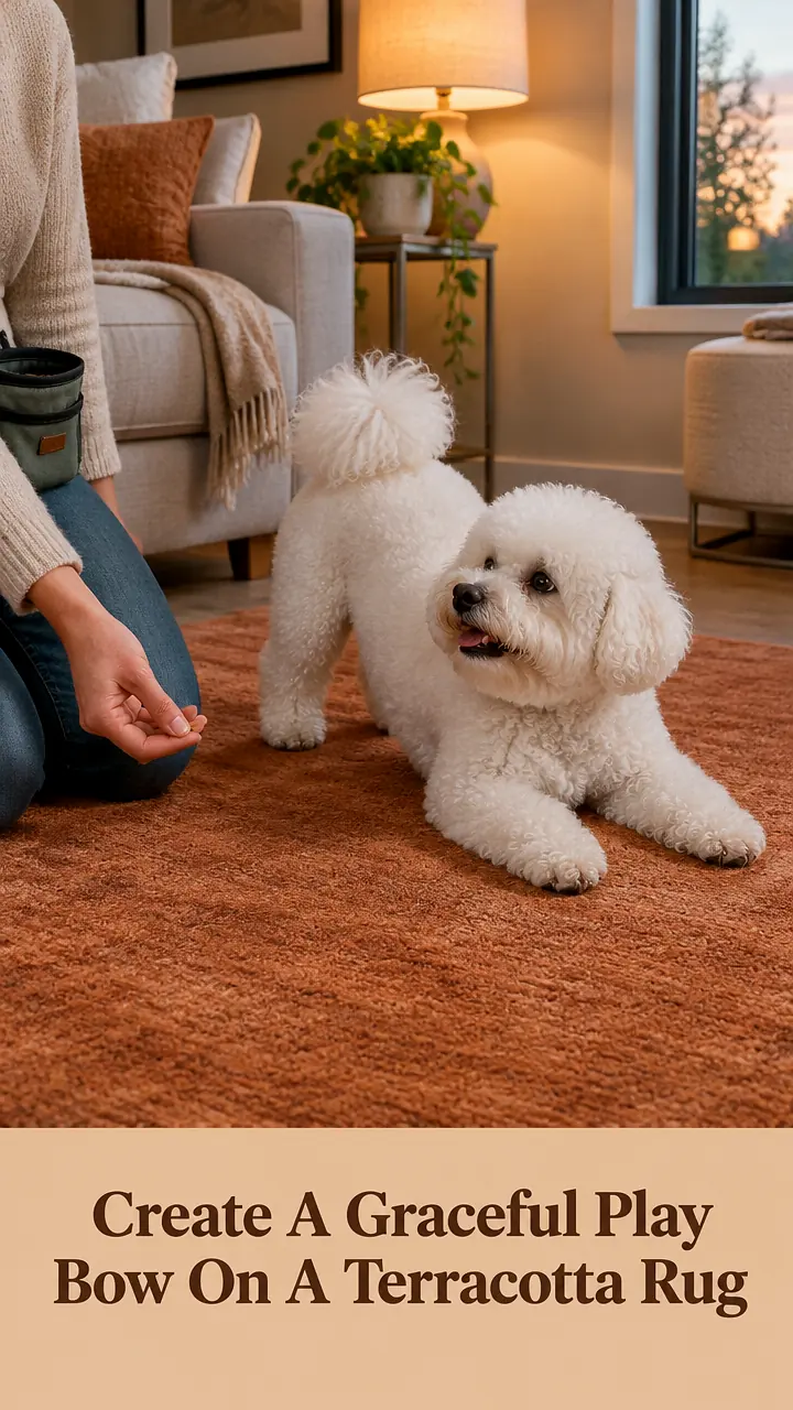 Create A Graceful Play Bow On A Terracotta Rug