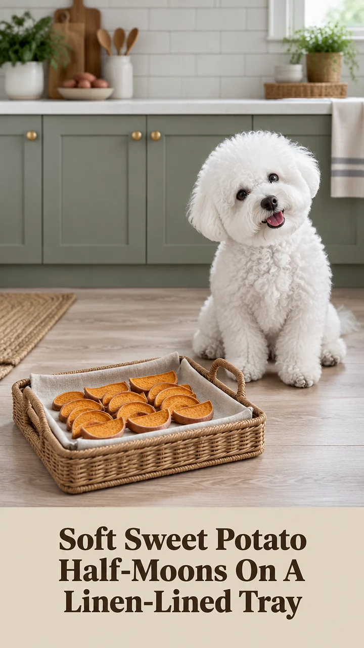Soft Sweet Potato Half-Moons On A Linen-Lined Tray