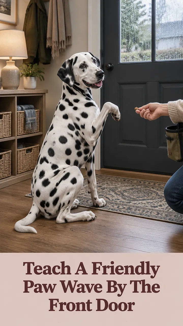 Teach A Friendly Paw Wave By The Front Door