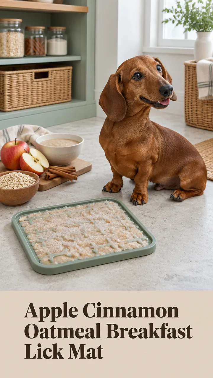 Apple Cinnamon Oatmeal Breakfast Lick Mat