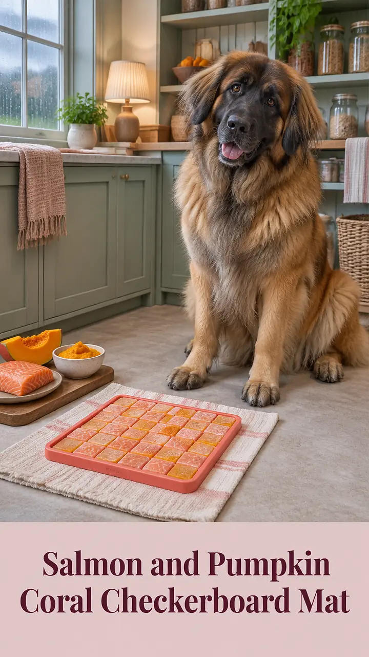 Salmon and Pumpkin Coral Checkerboard Mat