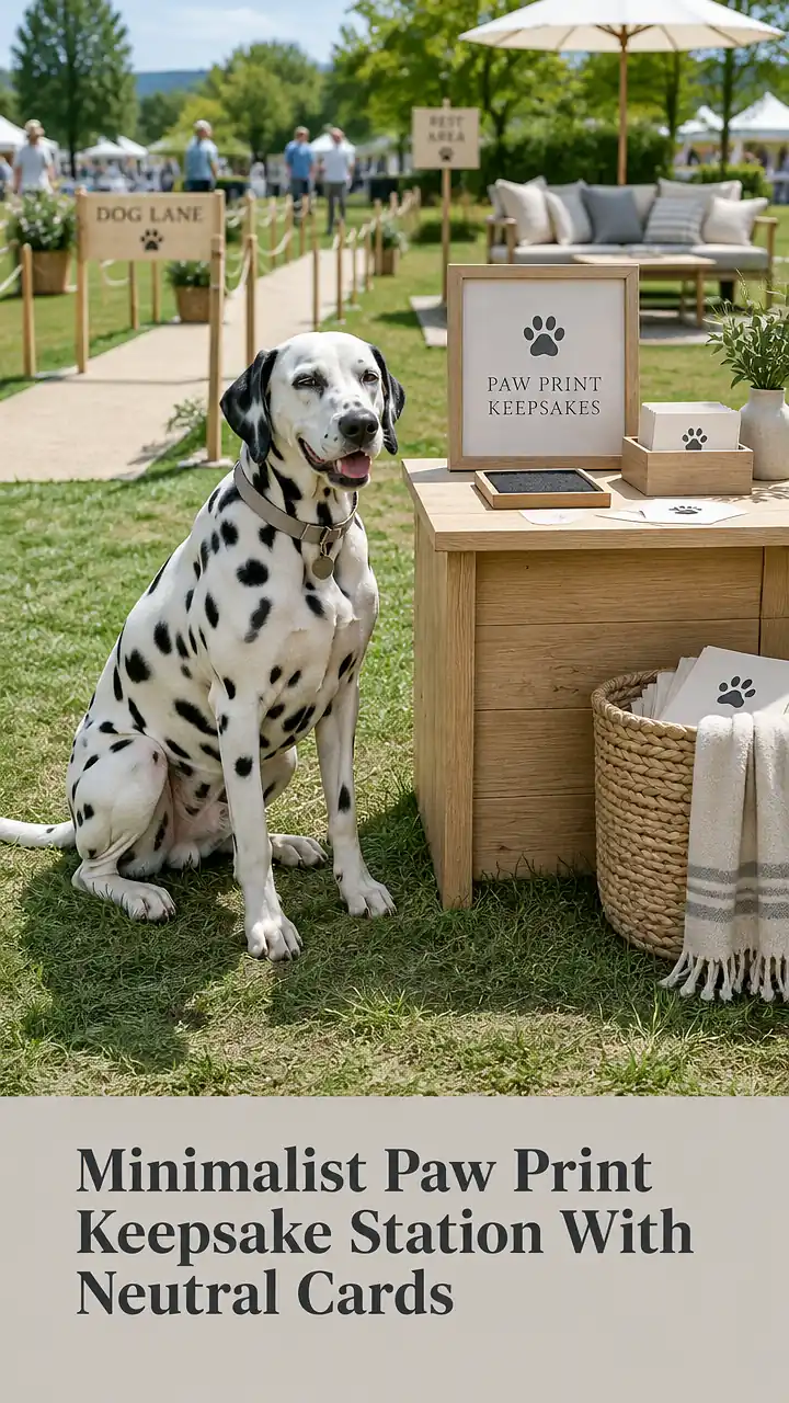 Minimalist Paw Print Keepsake Station With Neutral Cards