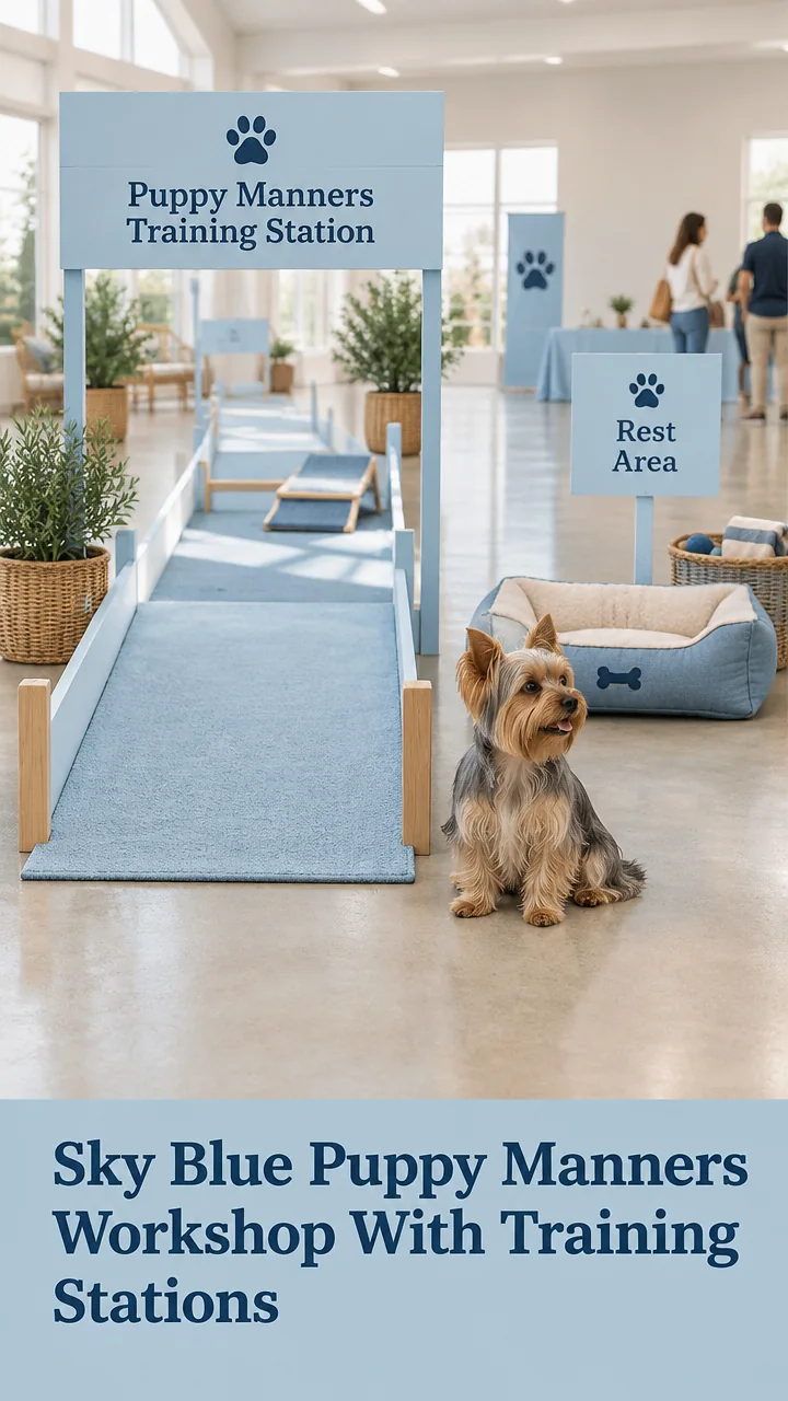 Sky Blue Puppy Manners Workshop With Training Stations