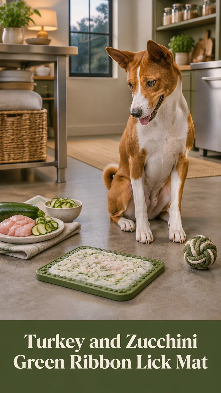 Turkey and Zucchini Green Ribbon Lick Mat