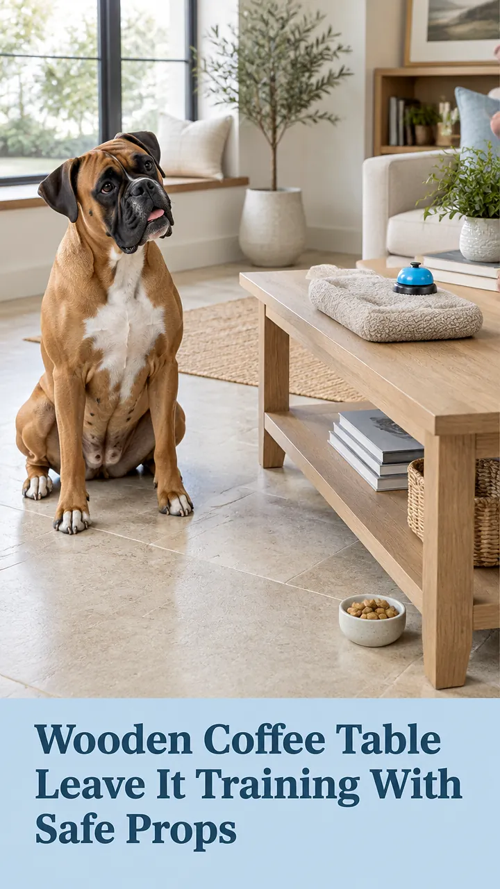 Wooden Coffee Table Leave It Training With Safe Props